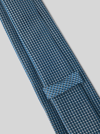 BOSS Zijden stropdas met structuurmotief Aquablauw - 3