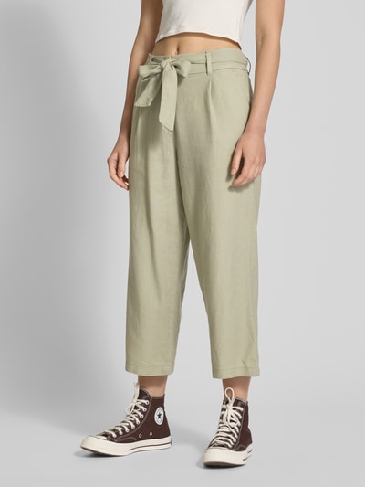 Only Regular Fit Culotte aus Viskose-Leinen-Mix Modell 'CARO' Oliv 4