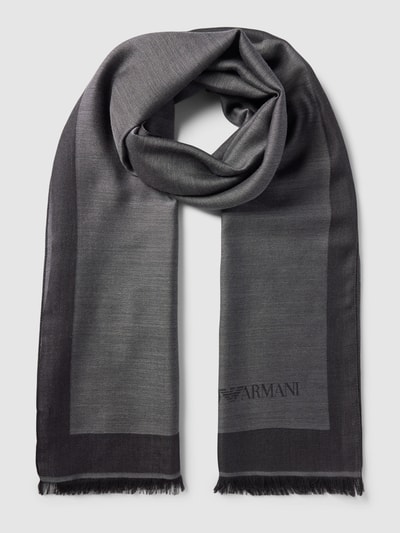 Emporio Armani Schal mit Fransen Anthrazit 2