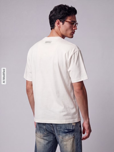 Don´t Waste Culture Regular Fit T-Shirt aus reiner Baumwolle Modell 'NOMI' Offwhite 5