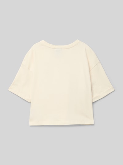 CHAMPION T-Shirt mit Logo-Print Sand 3