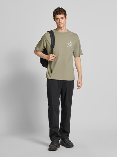 The North Face T-shirt z nadrukiem z logo Jasnoszary 1