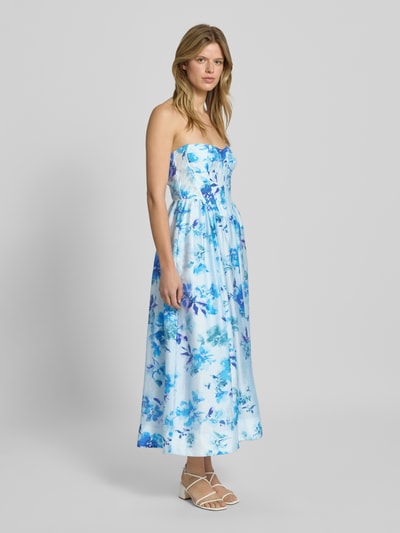 Bardot Cocktailkleid aus Lyocell-Mix im Allover-Look Blau 1