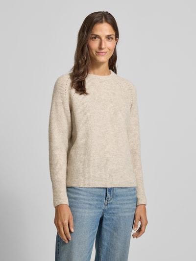 MOS MOSH Strickpullover mit Rundhalsausschnitt Modell 'Tammy' Sand 4