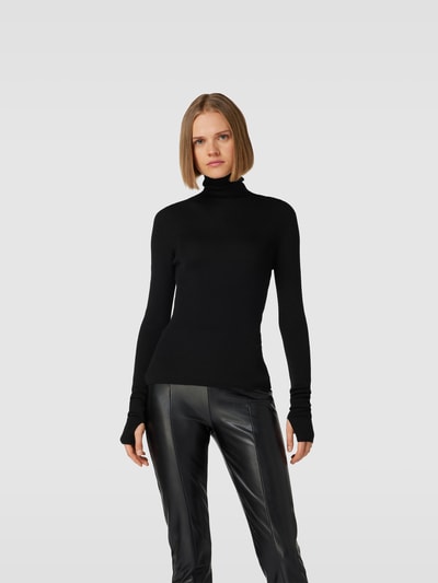 Lala Berlin Longsleeve aus reiner Baumwolle Black 4