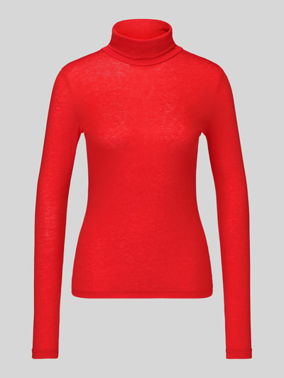 Jake*s Casual Slim fit shirt met lange mouwen van lyocellmix Kersenrood - 2