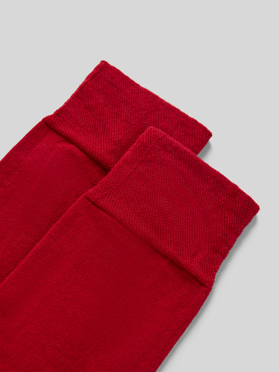 Produktfoto, Socken mit elastischen Bündchen im 2er-Pack van Christian Berg Men, katoenmix, effen design, heren, set van 2, rood
