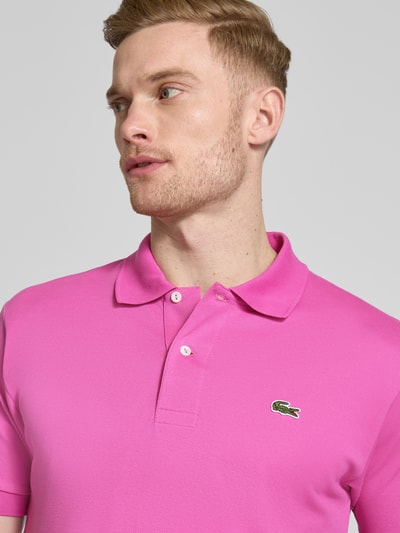 Lacoste Classic Fit Poloshirt mit Baumwollanteil Pink 3