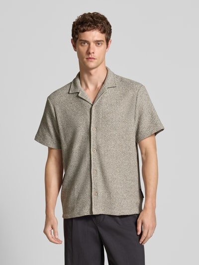 Calvin Klein Jeans Relaxed fit vrijetijdsoverhemd met reverskraag Taupe - 4