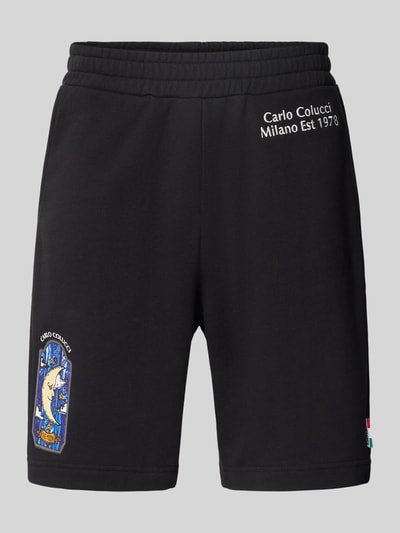CARLO COLUCCI Sweatshorts mit Label-Print Black 2