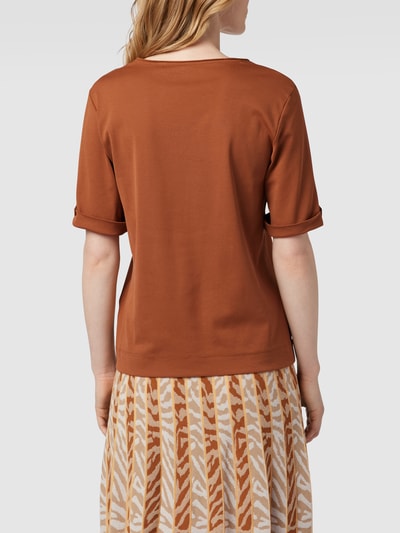 Marc Cain T-shirt met merkdetail Cognac - 5