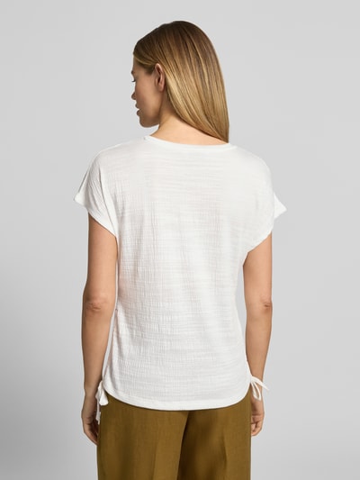 Apricot T-shirt o kroju regular fit z domieszką wiskozy Écru 5