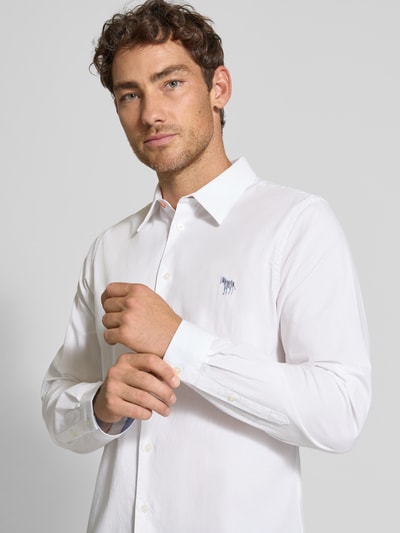 PAUL SMITH Tailored Fit Freizeithemd mit Kentkragen Weiss 3
