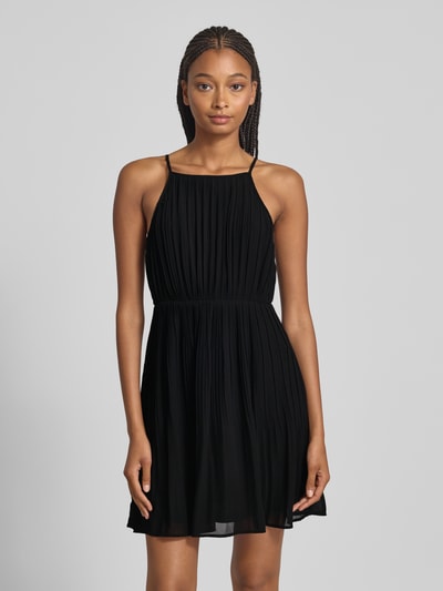 Only Tailliertes Minikleid mit Plissees Modell 'LIVA' Black 4