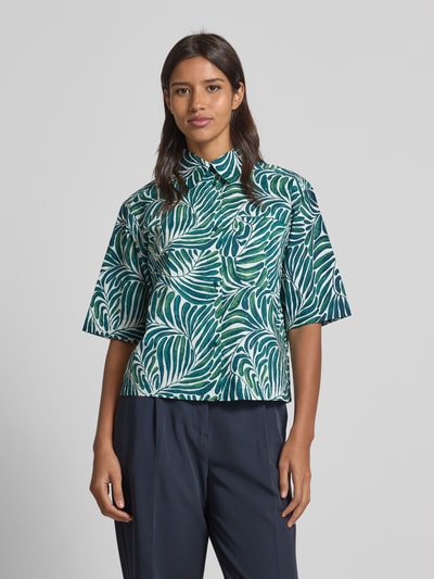 Christian Berg Woman Hemdbluse mit Knopfleiste Dunkelgruen 4