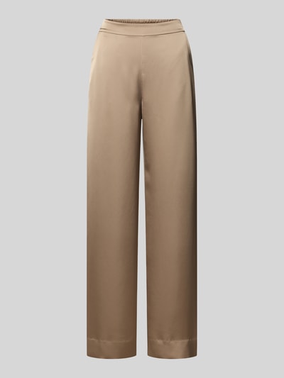 HUGO Relaxed Fit Wide Leg Hose mit elastischem Bund Modell 'HASELI' Beige 2