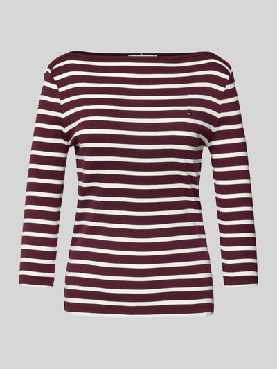 Tommy Hilfiger Slim Fit T-Shirt aus reiner Baumwolle Bordeaux 2