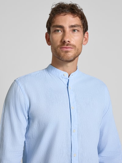 Strellson Regular Fit Freizeithemd aus Baumwoll-Leinen-Mix Modell 'Cornel' Hellblau 3