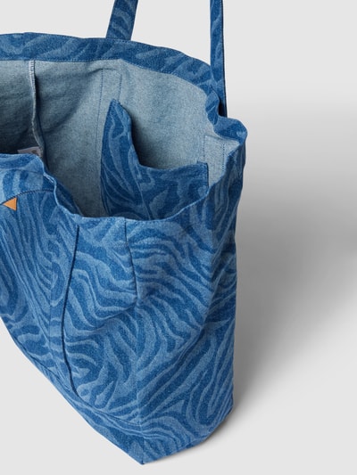 WOUF Tote Bag mit Allover-Muster Modell 'Sierra' Jeansblau 5