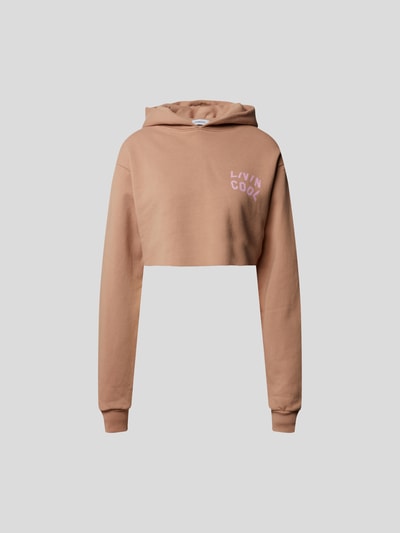 Livincool Hoodie im cropped Design Beige 2