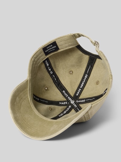 Produktfoto, Basecap mit Label-Stitching von MADS NØRGAARD aus reiner Baumwolle, verstärkter Schirm, Größenverstellbar, beige Textur