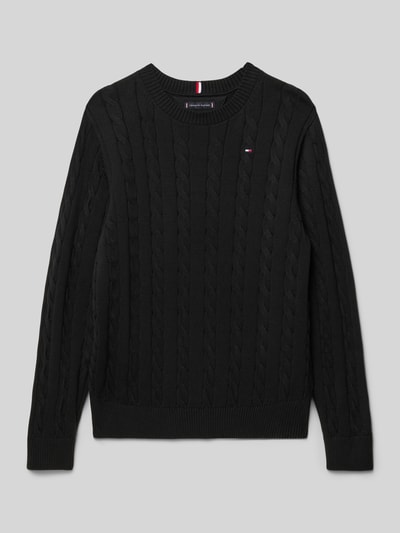 Tommy Hilfiger Teens Regular Fit Strickpullover aus reiner Baumwolle Black 1