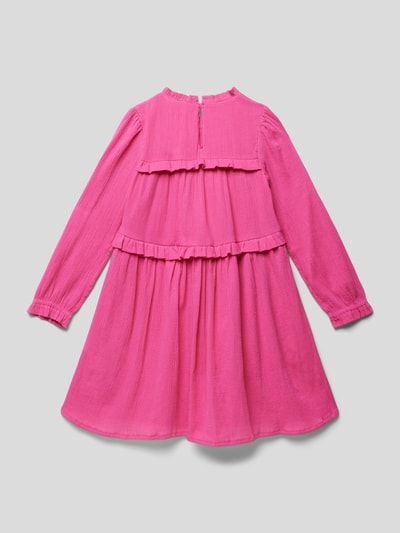 s.Oliver RED LABEL Knielanges Kleid mit Volants Modell 'Back to School' Pink 3