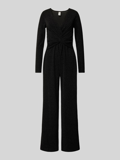 YAS Jumpsuit met knoopdetail, model 'KAYA' Zwart - 2