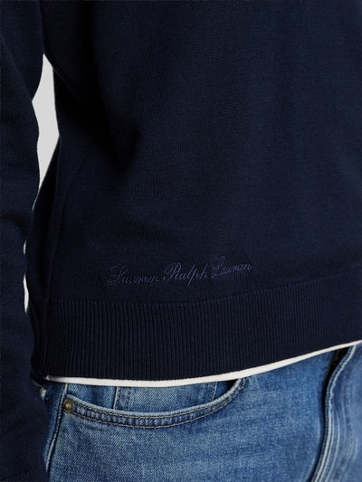 Lauren Ralph Lauren Relaxed Fit Pullover aus Baumwoll-Mix mit Polokragen Marine 3