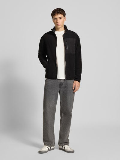 Blend Sweatjack met opstaande kraag Zwart - 1