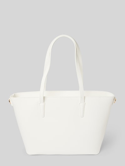 VALENTINO BAGS Shopper mit Label-Applikation Modell 'ZERO' Weiss 3