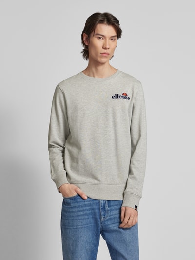 Ellesse Sweatshirt met labelstitching, model 'FIERRO' Lichtgrijs - 4