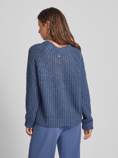 Smith and Soul Strickpullover mit Lochmuster Rauchblau 5