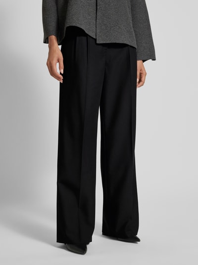 Jake*s Collection Relaxed fit stoffen broek met viscose Zwart - 4