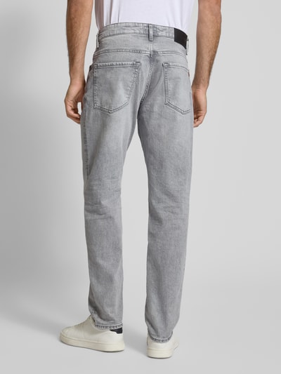 BOSS Orange Jeansy o kroju regular fit z mieszanki bawełny model ‘REMAINE BO’ Srebrny 5