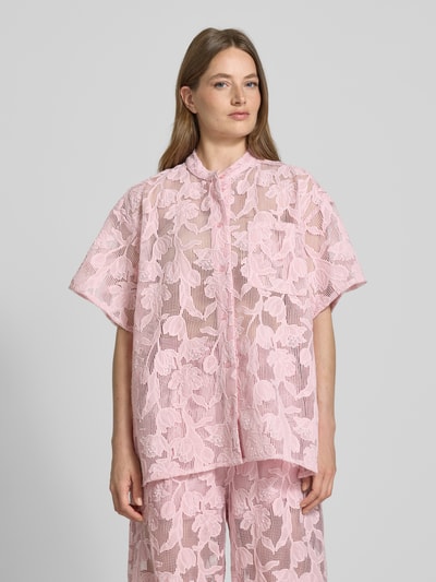 Essentiel Antwerp Oversized overhemdblouse in semi-transparant design, model 'HOK' Roze - 4