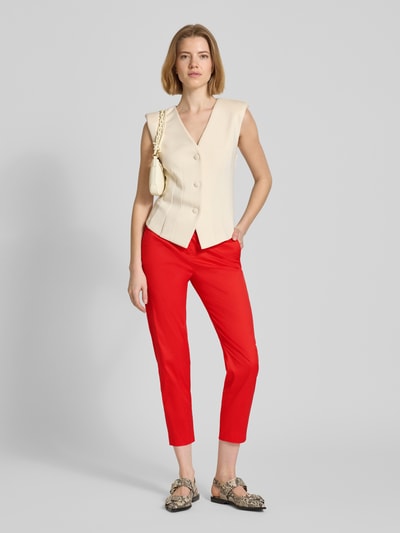 Christian Berg Woman Slim Fit Stoffhose in verkürzter Passform Rot 1