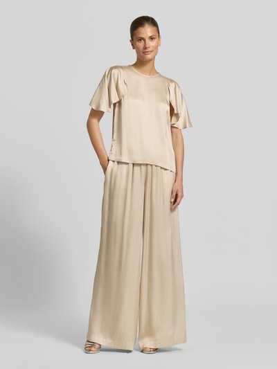 BOSS Orange Regular Fit Satinbluse mit Cut-Outs Modell 'C_ILIZIA' Sand 1