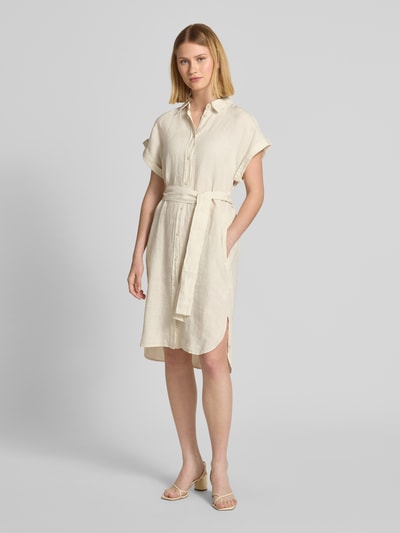 Marc O'Polo Tailliertes Freizeitkleid aus reinem Leinen Sand 4