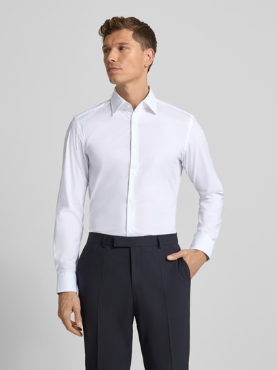 BOSS Koszula biznesowa o kroju slim fit z mieszanki bawełny model „H-HANK” Biały 4