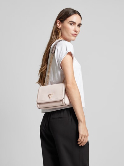 Guess Torba na ramię z aplikacją z logo model ‘NOELLE’ Różowawy 1