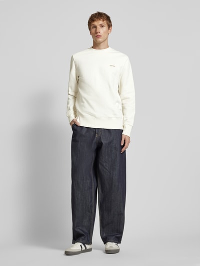 Calvin Klein Jeans Sweatshirt met labelpatch Offwhite - 1