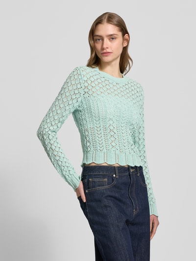 Only Regular Fit Strickpullover aus Struktur Strick Modell 'SAGA' Ocean 4