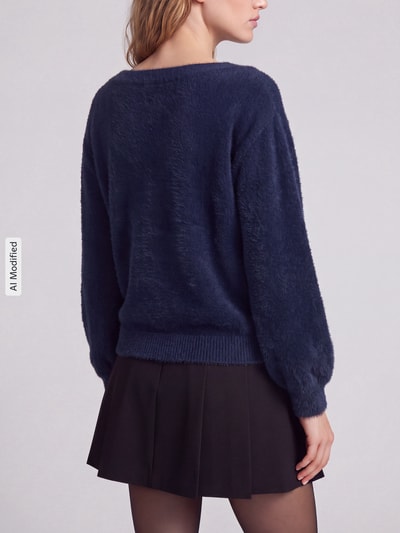 Garcia sweter w kroju regular fit z dodatkiem wiskozy Niebieski 5