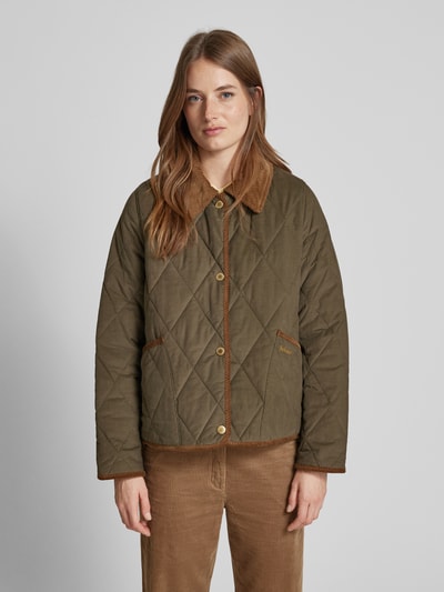 Barbour Jack met drukknoopsluiting, model 'Emilia' Kaki - 4