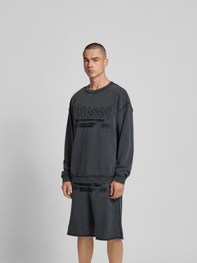 Diesel Oversized Sweatshirt mit Label-Detail Black 4