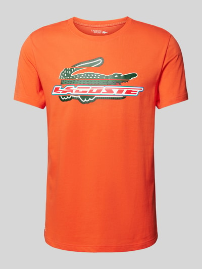 Lacoste T-shirt met labelprint Oranje - 2