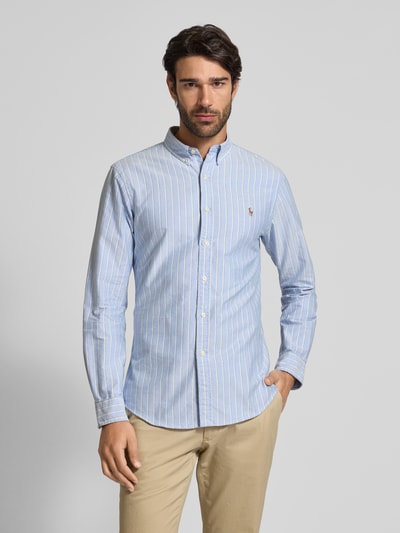 Polo Ralph Lauren Slim Fit Freizeithemd mit Button-Down-Kragen Blau 4