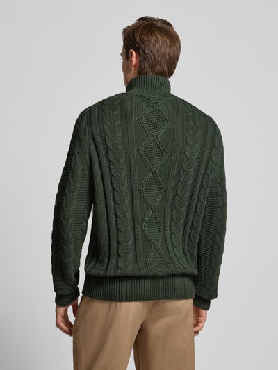 SELECTED HOMME Regular Fit Rollkragenpullover aus reiner Baumwolle Modell 'UFFE' Dunkelgruen 5