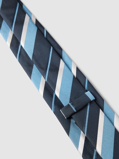 BOSS Slim Fit Zijden stropdas met streepmotief Marineblauw - 3